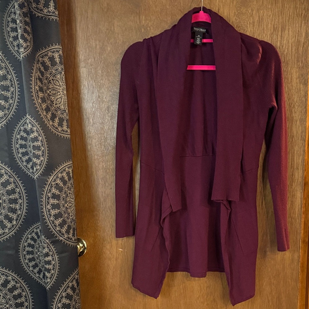 White House Black Market Plum Cardigan